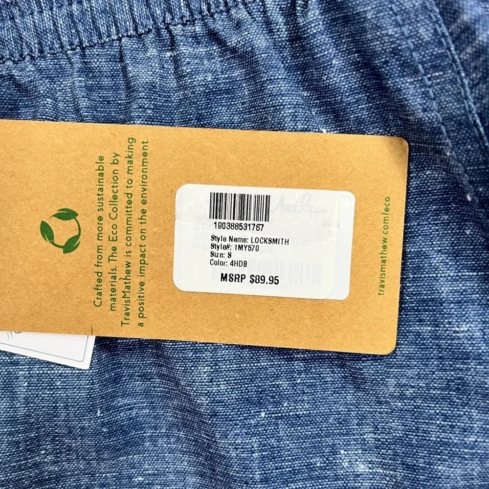 NWT Travis Mathew Locksmith 7” Boardshorts size Small in Heather Blue